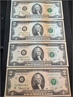 (4) $2 Dollar Bills - 1976 - Real Nice
