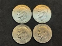 (4) Eisenhower Dollars - 71D, 72D, 74D, 78