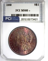 1880 Morgan MS66+ LISTS $6000