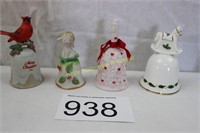 Group of 4 Vintage Enesco Bells