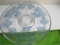 3D Blue Flower Round Dish