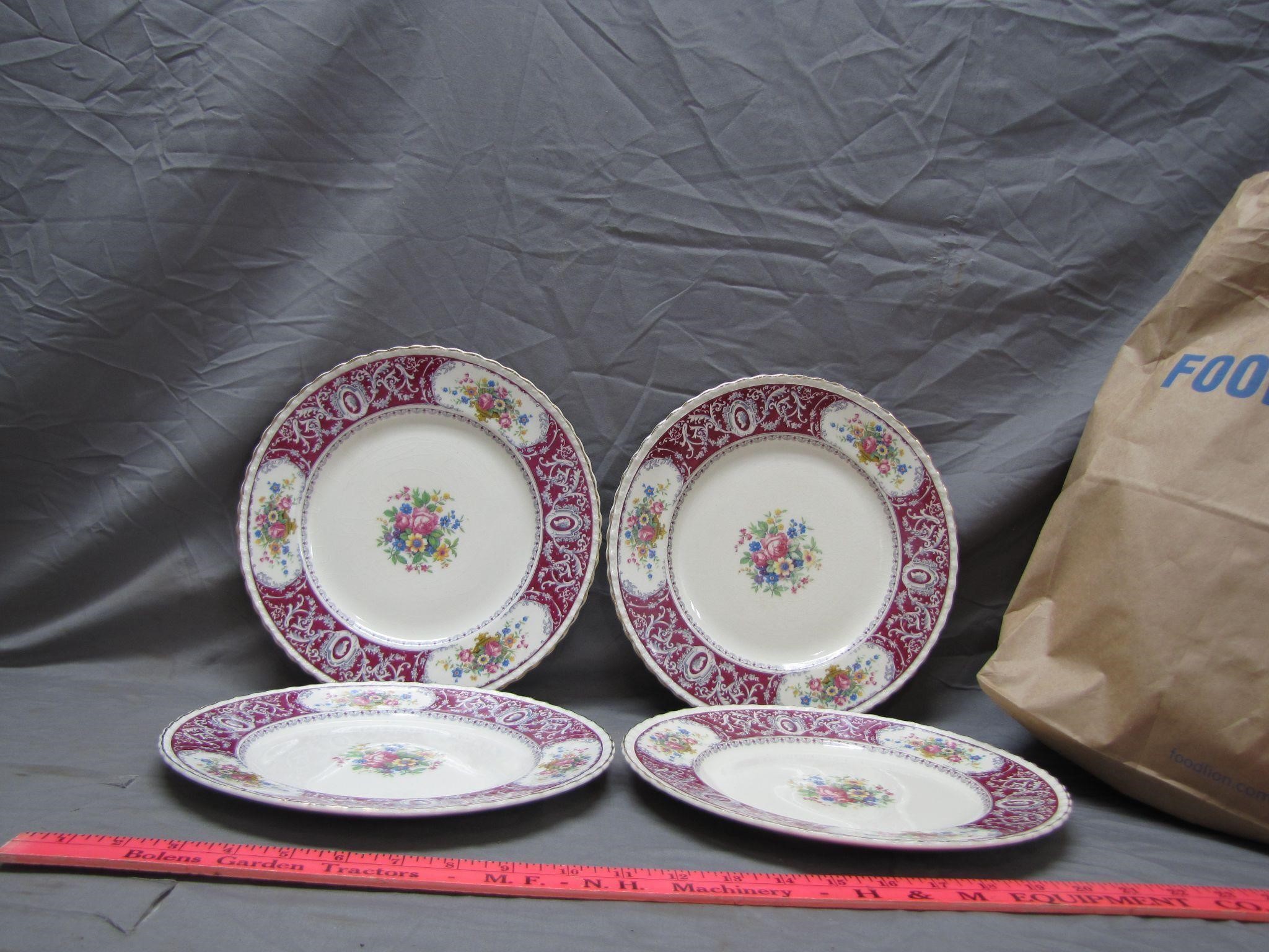 Beautiful Set Of Vintage Canterbury Plates