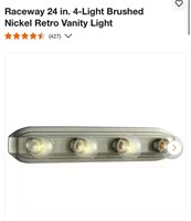 4-Light Brushed Nickel Retro Vanity Light