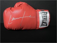 Lennox Lewis signed boxing glove COA