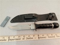 Survival knife with sharpening stone, Taiwan