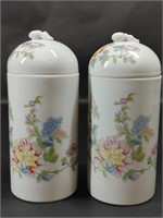 Two Elizabeth Arden Floral Jars