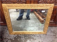 LARGE PAINTED GESSO MIRROR