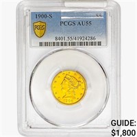 1900-S $5 Gold Half Eagle PCGS AU55