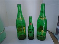 2 Squirt Bootles , 1 Vintage 7 up  Bootle