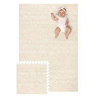 Lillefolk Baby Foam Play Mat | 6x4 ft Beige