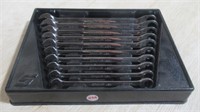 (10) Snap-On open and ratchet metric wrenches.