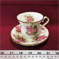 Harleigh Fine Bone China Teacup & Saucer