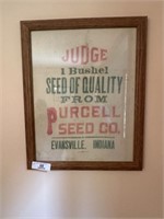 Framed Purcell Seed Co Sack