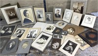 Box of antique family photos - many Halsteads