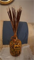 Decoupage Jug with Cattails