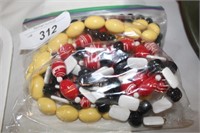 BAG OF BEADED NECKLACES