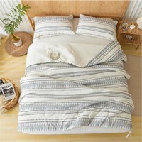 COTTEBED CALIFORNIA KING SIZE COMFORTER AND TWO