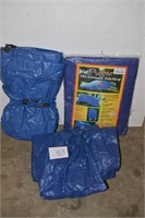 Lot of 3 Tarps - 1 new in Package 10 Ft X 20 Ft