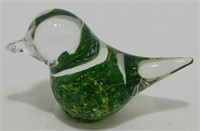 * Vintage Swedish Clear and Green Bird - Made in