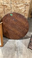 Used round folding card table