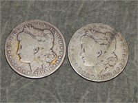 1881 S & 1879 O Morgan SILVER Dollars