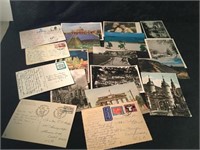 58 Foreign Postcards Nice Stamps and Cancels
