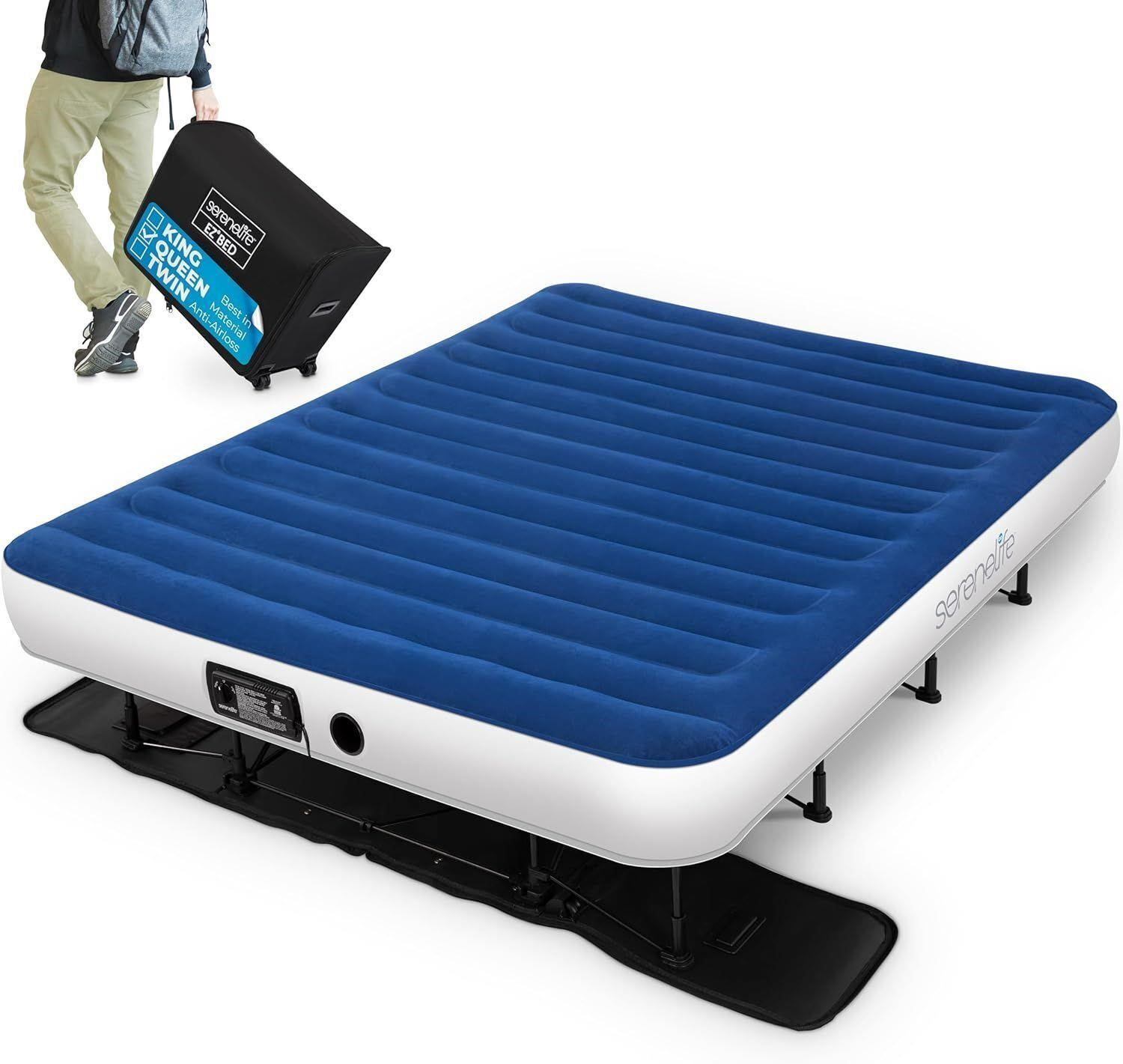 QUEEN SereneLife EZ Bed Air Mattress with Frame