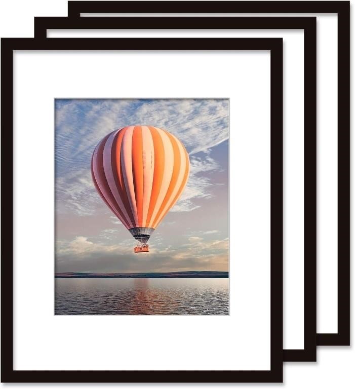 16x20 Picture Frame Black 3 Pack Solid Wood