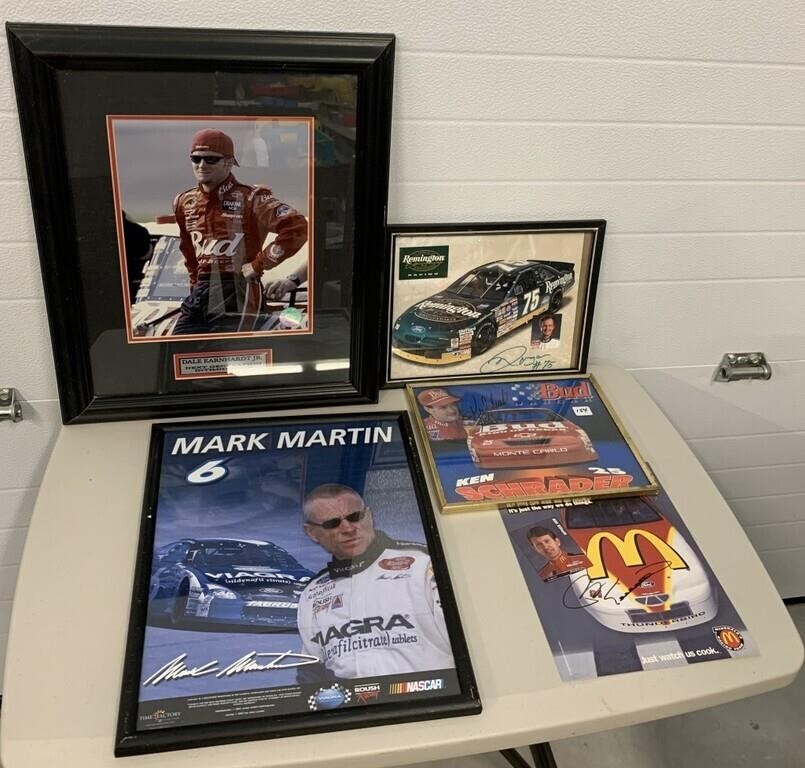 5 Framed Racing Items (NO SHIPPING)