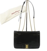 Salvatore Ferragamo Enamel Chain Shoulder Bag