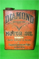 Diamond Motor Oil Can- Carlinville Ill