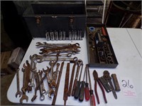 Tool box, Sockets, Wrenchs, punchs & more