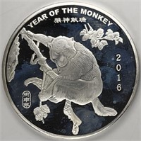 2016 Silver 10oz Year of the Monkey