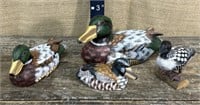 Hand-painted wooden ducks