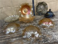 Carnival glass - needs cleaning