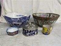 2 Large Asian Bowls and Others