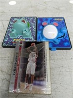 4 Lebron James and 2 Pokemon 3D Trading Cards