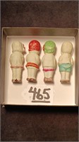 (4) Vintage 2.5" Bisque Dolls.