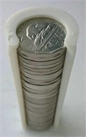 Full Roll Canada 5 Cent Coins 1960s-70s