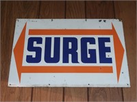 Vintage Surge Tin Sign 12x18"