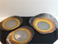 3pc Black Orange Yellow Solar Eclipse Fajita