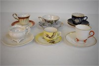 6 DEMITASSE TEACUPS & SAUCERS PLUS LOT