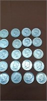 Full roll of 40% silver Kennedy half dollar. Lot