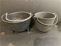 Two Mini Cast iron Pots
