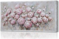 Flowers Canvas  Rose Abstract  40x20 IN