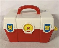 1991 FISHER PRICE FIST SEWING BOX, MISSING PIECES