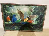 Bird oil painting
