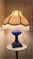 Converted Princess Feather Blue lamp