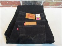 NEW Levi Strauss Black Denim 38 x 34 505 Jeans