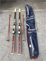 Vo-slalom k2 skis with Salomon bindings, Scott